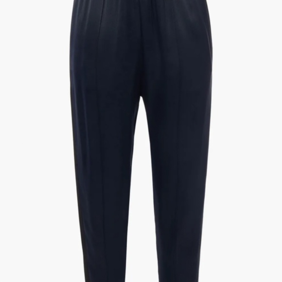 By Malene Birger Navy Black Grosgrain Trim Tapered Leg Party Trousers Pants 40 6 - Picture 3 of 9
